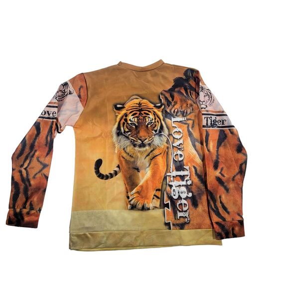 Love Tiger All Over 3D Print Long Sleeve Sweatshirt Unisex Size Large or XL - Picture 2 of 9